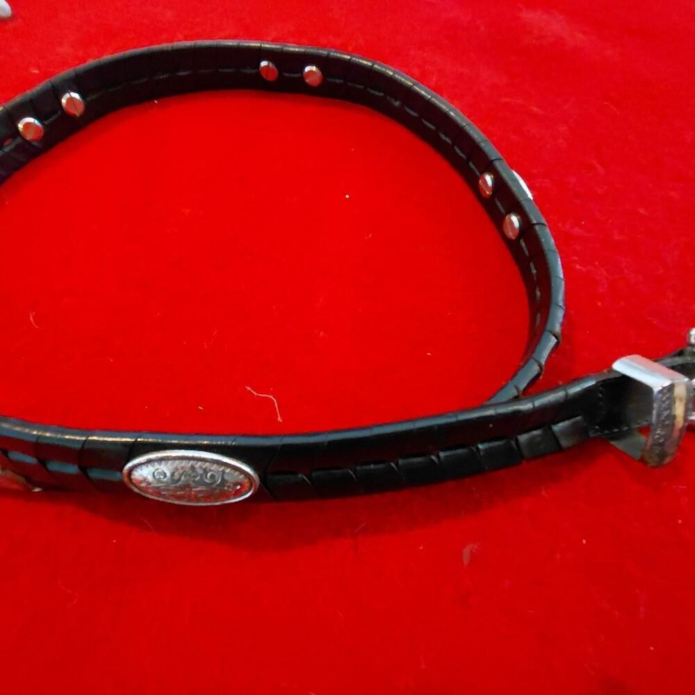Brighton Women's Black Belt, Rectangular Openings For Holes
